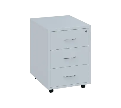 OK - V0 kontejner pojízdný, 3-zásuvkový, deska 25 mm, centrální zámek, bílá