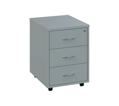 OK - V0 kontejner pojízdný, 3-zásuvkový, deska 25 mm, centrální zámek, šedá