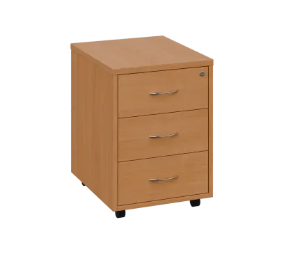 OK - V0 kontejner pojízdný, 3-zásuvkový, deska 25 mm, centrální zámek, buk royal