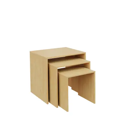 KS - 3D1 sestava 3 konferenčních stolků, tl. desky 18 mm lamino - bříza irská