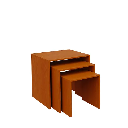 KS - 3D1 sestava 3 konferenčních stolků, tl. desky 18 mm lamino - třešeň šumavská