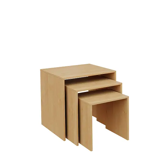 KS - 3D1 sestava 3 konferenčních stolků, tl. desky 18 mm lamino - javor horský