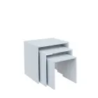 KS - 3D2 sestava 3 konferenčních stolků, tl. desky 25 mm lamino - bílá