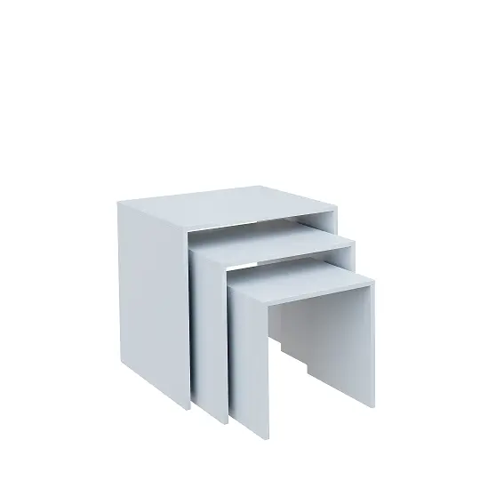 KS - 3D2 sestava 3 konferenčních stolků, tl. desky 25 mm lamino - bílá