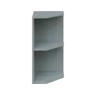 OZV 2 - 4 kancelářská skříň rohová, pravá, 750x400x400, šedá