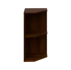 OZV 2 - 4 kancelářská skříň rohová, pravá, 750x400x400, ořech královský