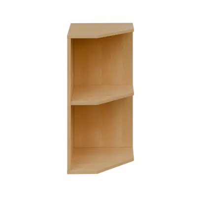 OZV 2 - 4 kancelářská skříň rohová, pravá, 750x400x400, javor horský