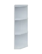 OZV 3 - 4 kancelářská skříň rohová, pravá, 1100x400x400, bílá