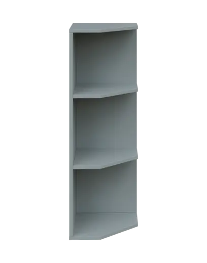 OZV 3 - 4 kancelářská skříň rohová, pravá, 1100x400x400, šedá