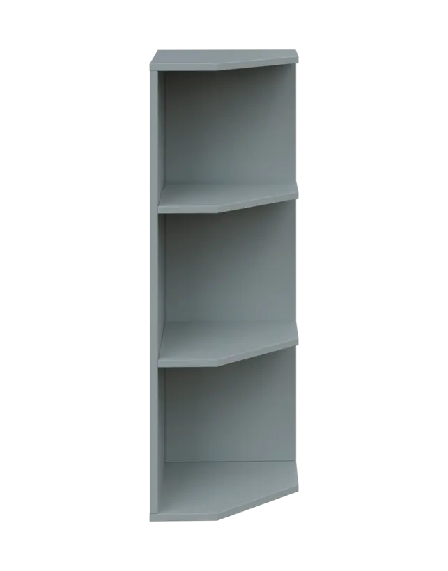 OZV 3 - 4 kancelářská skříň rohová, pravá, 1100x400x400, šedá