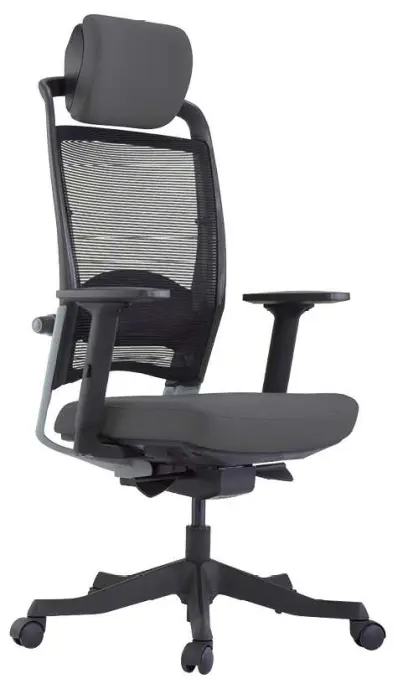 HANAH židle kancelářská, šedá