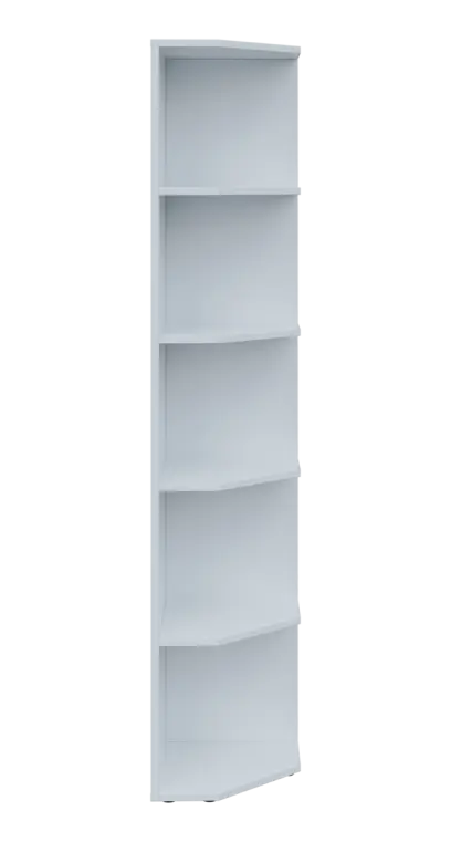 OZV 5 - 4 kancelářská skříň rohová, pravá, 1800x400x400, bílá