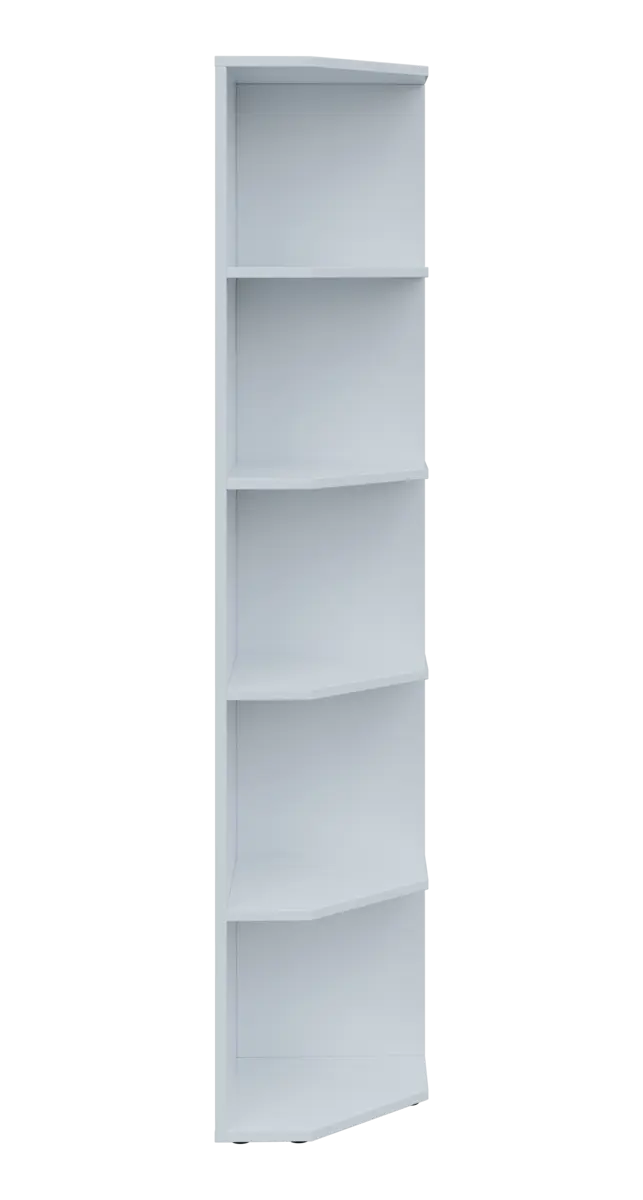 OZV 5 - 4 kancelářská skříň rohová, pravá, 1800x400x400, bílá