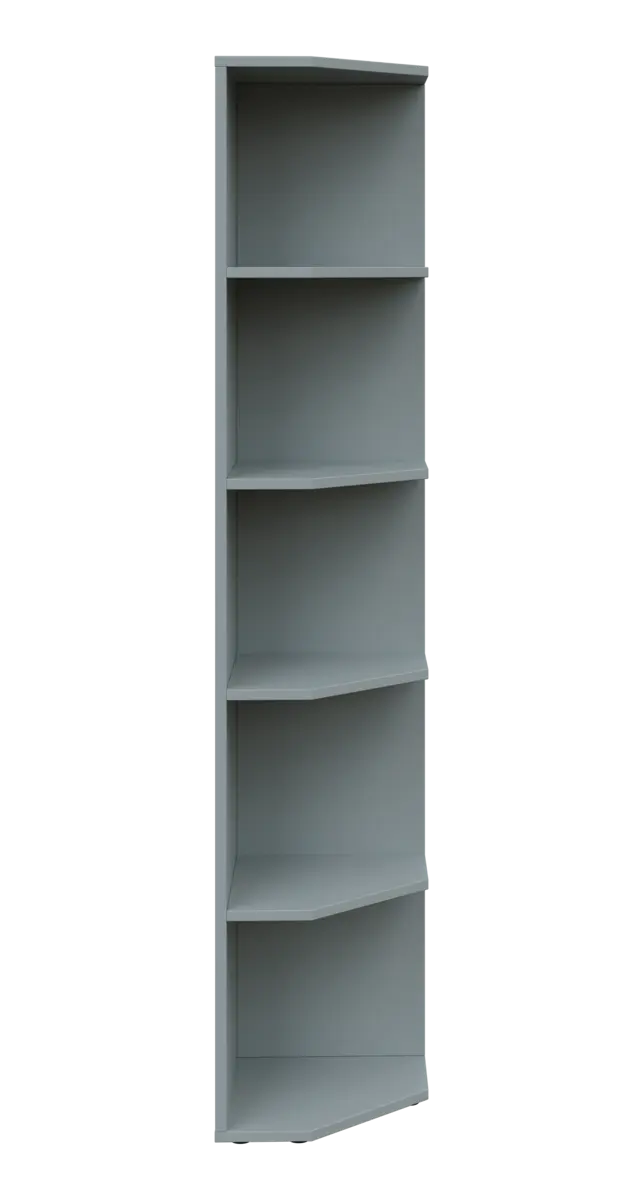 OZV 5 - 4 kancelářská skříň rohová, pravá, 1800x400x400, šedá