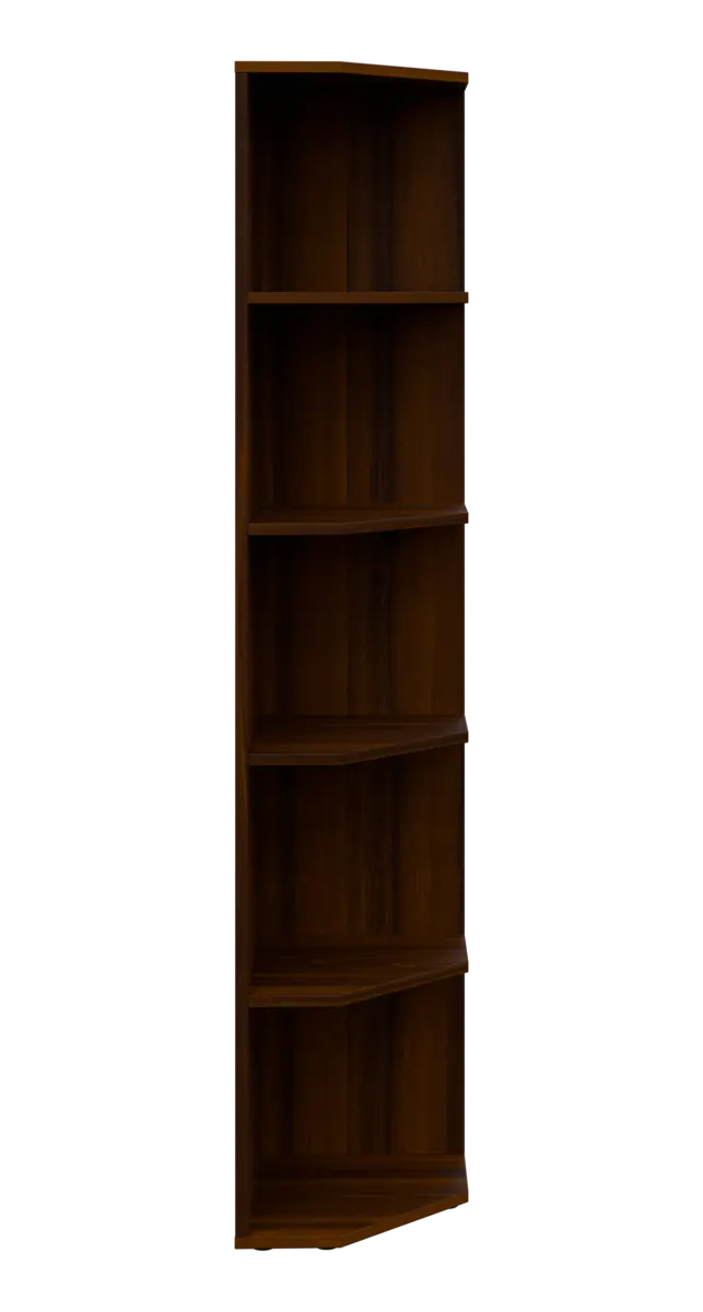 OZV 5 - 4 kancelářská skříň rohová, pravá, 1800x400x400, ořech královský