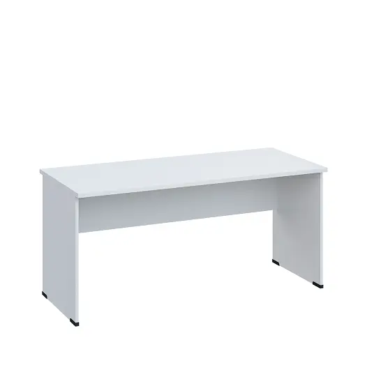 LP 27 - 16 stůl kancelářský, dřevěná podnož, deska 25 mm, široký 1600 mm, bílá