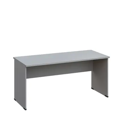 LP 27 - 16 stůl kancelářský, dřevěná podnož, deska 25 mm, široký 1600 mm, šedá