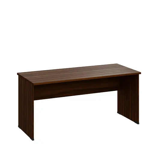 LP 27 - 16 stůl kancelářský, dřevěná podnož, deska 25 mm, široký 1600 mm, ořech královský