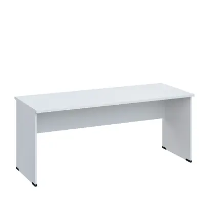 LP 27 - 18 stůl kancelářský, dřevěná podnož, deska 25 mm, široký 1800 mm, bílá