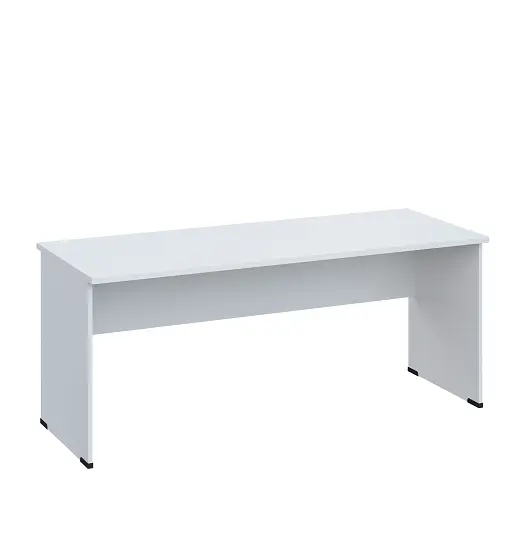 LP 27 - 18 stůl kancelářský, dřevěná podnož, deska 25 mm, široký 1800 mm, bílá