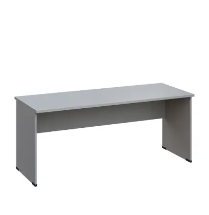 LP 27 - 18 stůl kancelářský, dřevěná podnož, deska 25 mm, široký 1800 mm, šedá