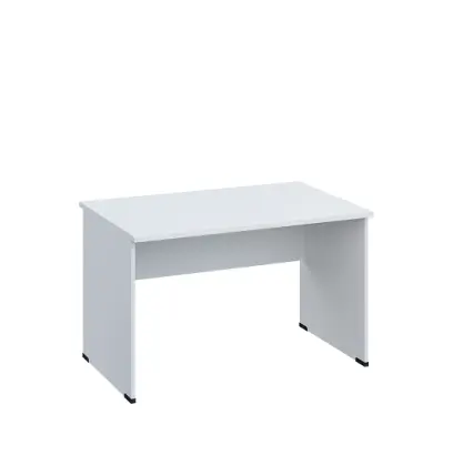 LP 28 - 12  stůl kancelářský, dřevěná podnož, deska 25 mm lamino - bílá