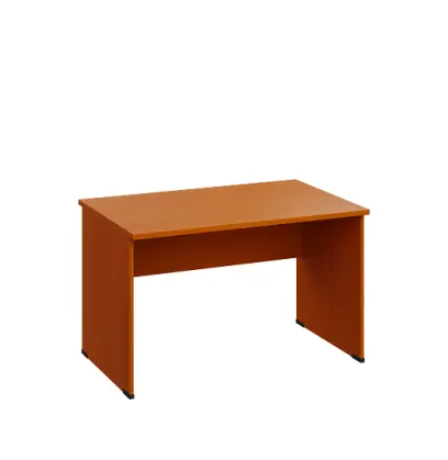 LP 28 - 12  stůl kancelářský, dřevěná podnož, deska 25 mm lamino - třešeň šumavská