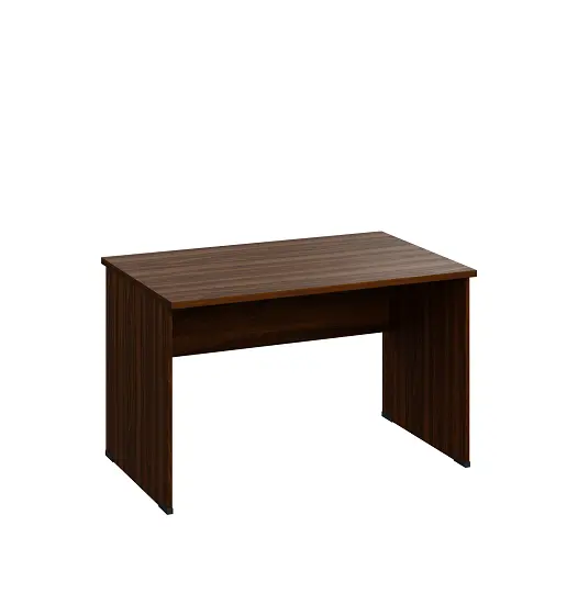 LP 28 - 12 stůl kancelářský, dřevěná podnož, deska 25 mm, široký 1200 mm, ořech královský