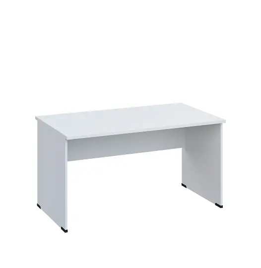 LP 28 - 14 stůl kancelářský, dřevěná podnož, deska 25 mm, široký 1400 mm, bílá