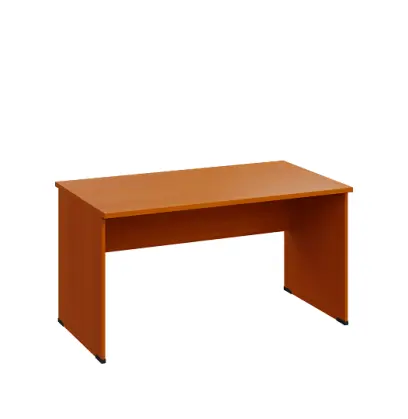 LP 28 - 14  stůl kancelářský, dřevěná podnož, deska 25 mm lamino - třešeň šumavská