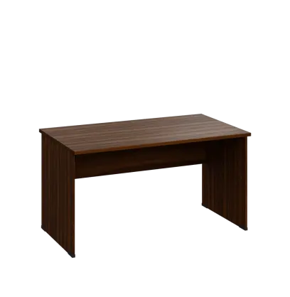 LP 28 - 14  stůl kancelářský, dřevěná podnož, deska 25 mm lamino - ořech královský