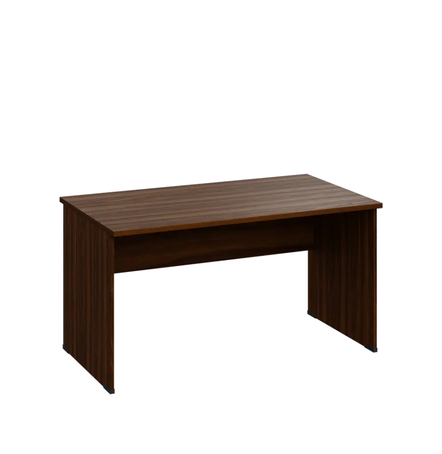 LP 28 - 14 stůl kancelářský, dřevěná podnož, deska 25 mm, široký 1400 mm, ořech královský