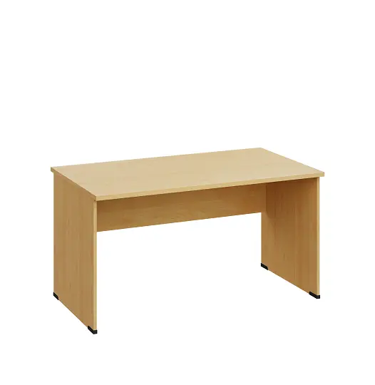 LP 28 - 14 stůl kancelářský, dřevěná podnož, deska 25 mm, široký 1400 mm, javor horský