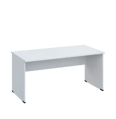 LP 28 - 16  stůl kancelářský, dřevěná podnož, deska 25 mm lamino - bílá