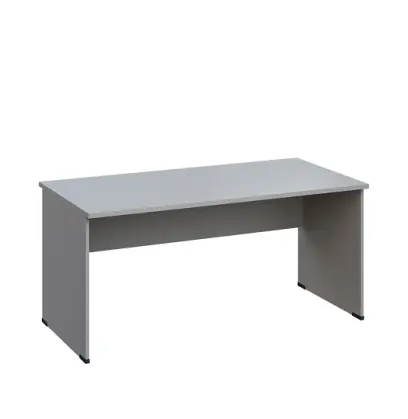 LP 28 - 16  stůl kancelářský, dřevěná podnož, deska 25 mm lamino - šedá