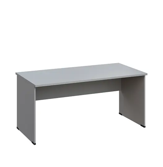 LP 28 - 16 stůl kancelářský, dřevěná podnož, deska 25 mm, široký 1600 mm, šedá