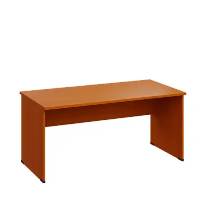 LP 28 - 16  stůl kancelářský, dřevěná podnož, deska 25 mm lamino - třešeň šumavská