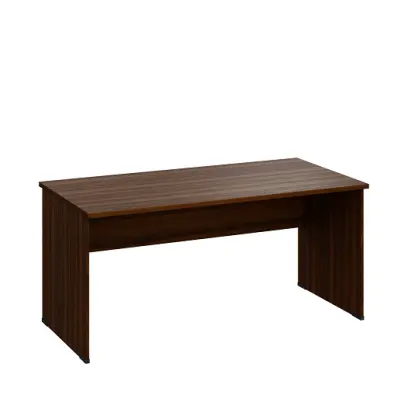 LP 28 - 16  stůl kancelářský, dřevěná podnož, deska 25 mm lamino - ořech královský