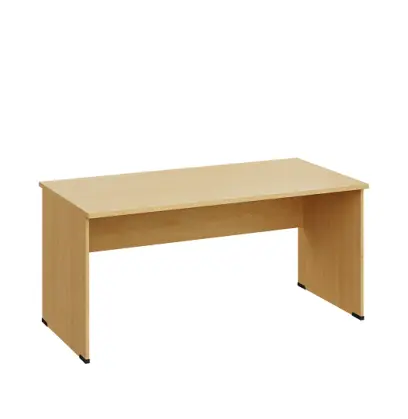 LP 28 - 16  stůl kancelářský, dřevěná podnož, deska 25 mm lamino - javor horský