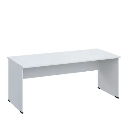 LP 28 - 18  stůl kancelářský, dřevěná podnož, deska 25 mm lamino - bílá