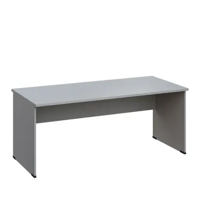 LP 28 - 18  stůl kancelářský, dřevěná podnož, deska 25 mm lamino - šedá