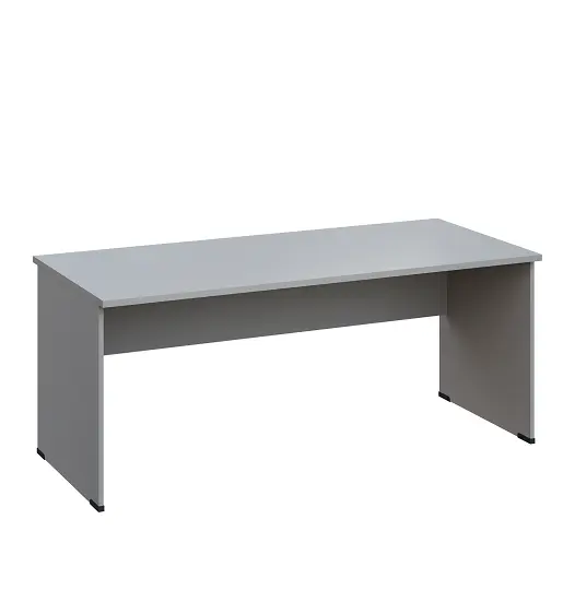 LP 28 - 18 stůl kancelářský, dřevěná podnož, deska 25 mm, široký 1800 mm, šedá
