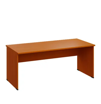 LP 28 - 18  stůl kancelářský, dřevěná podnož, deska 25 mm lamino - třešeň šumavská