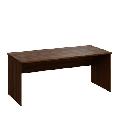 LP 28 - 18  stůl kancelářský, dřevěná podnož, deska 25 mm lamino - ořech královský