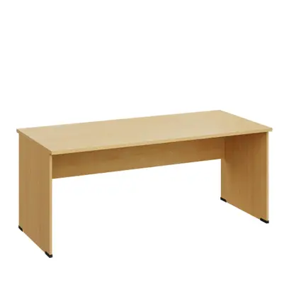 LP 28 - 18  stůl kancelářský, dřevěná podnož, deska 25 mm lamino - javor horský