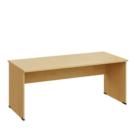 LP 28 - 18 stůl kancelářský, dřevěná podnož, deska 25 mm, široký 1800 mm, javor horský