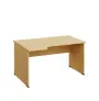 LR 28 - 144 stůl kancelářský, rohový, levý, dřevěná podnož, deska 25 mm, široký 1400 mm, javor horský