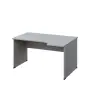LR 28 - 144 stůl kancelářský, rohový, pravý, dřevěná podnož, deska 25 mm, široký 1400 mm, šedá