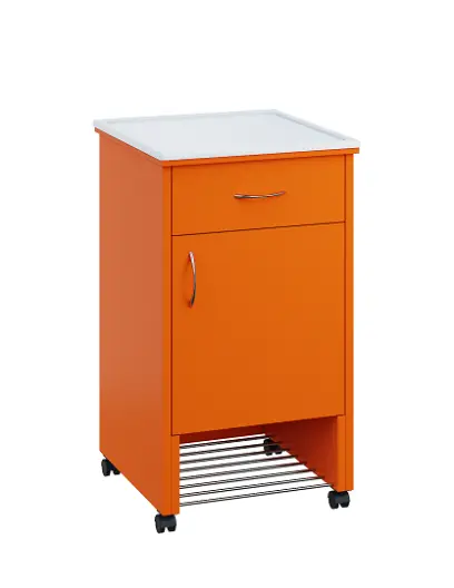 NSL - 12 PV stolek noční k lůžku, pravostranný, lamino - pomeranč