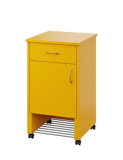 NSL - 12 HPL stolek noční k lůžku, levostranný, lamino - žlutá odio